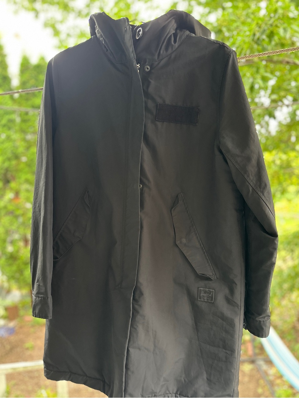 Herschel Supply Company Black Hooded Field Coat